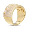 Thumbnail Image 2 of Marquise & Round-Cut White Lab-Created Sapphire Ring 24K Yellow Gold Vermeil Sterling Silver