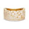 Thumbnail Image 3 of Marquise & Round-Cut White Lab-Created Sapphire Ring 24K Yellow Gold Vermeil Sterling Silver
