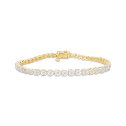 KAY Lab-Grown Diamonds Line Bracelet 1/4 ct tw 24K Yellow Gold Vermeil Sterling Silver 7.25"