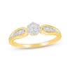 Thumbnail Image 1 of Multi-Diamond Flower Promise Ring 1/5 ct tw 10K Yellow Gold