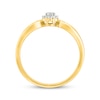 Thumbnail Image 3 of Multi-Diamond Flower Promise Ring 1/5 ct tw 10K Yellow Gold