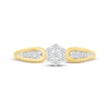 Thumbnail Image 4 of Multi-Diamond Flower Promise Ring 1/5 ct tw 10K Yellow Gold