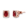 Le Vian Natural Ruby 1/6 ct tw Diamonds 14K Strawberry Gold Earrings