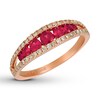 Le Vian Natural Ruby Ring 1/3 cttw Diamonds 14K Strawberry Gold