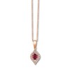 Thumbnail Image 1 of Le Vian Natural Ruby Necklace 1/6 ct tw Nude Diamonds 14K Gold