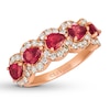 Le Vian Passion Ruby Ring 3/4 ct tw Nude Diamonds 14K Strawberry Gold