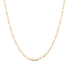 Thumbnail Image 2 of Figaro Chain Necklace 3.55mm Hollow 14K Yellow Gold 16”