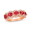 Le Vian Pear-Cut Passion Ruby Ring 3/4 ct tw Nude Diamonds 14K Strawberry Gold