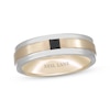Thumbnail Image 0 of Neil Lane Men's Square-Cut Black Diamond Wedding Band 1/4 ct tw 14K Two-Tone Gold