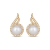 Thumbnail Image 2 of Le Vian Cultured Pearl Swirl Earrings 1/2 ct tw Diamonds 14K Honey Gold