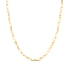 Thumbnail Image 1 of 3.9mm Figaro Chain Necklace Semi-Solid 14K Solid Yellow Gold 22"