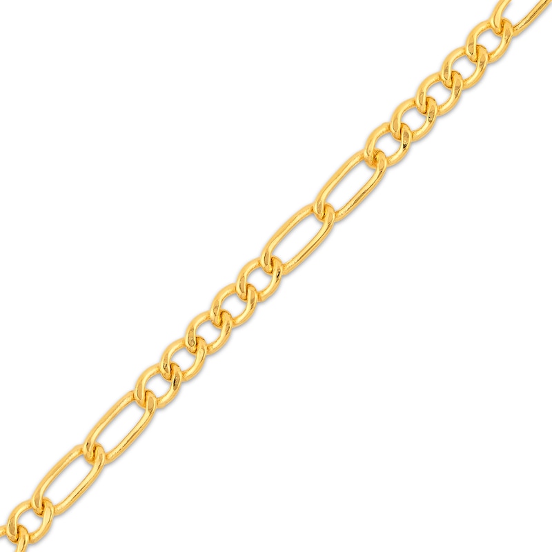 Main Image 2 of 3.9mm Figaro Chain Necklace Semi-Solid 14K Solid Yellow Gold 22"
