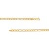 Thumbnail Image 3 of 3.9mm Figaro Chain Necklace Semi-Solid 14K Solid Yellow Gold 22"