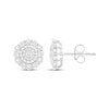 Thumbnail Image 1 of Multi-Diamond Circle Stud Earrings 1/10 ct tw Sterling Silver