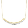 Thumbnail Image 1 of Diamond Rope Graduating Smile Necklace 1/4 ct tw 10K Yellow Gold 18"