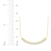 Thumbnail Image 2 of Diamond Rope Graduating Smile Necklace 1/4 ct tw 10K Yellow Gold 18"