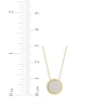 Thumbnail Image 1 of Multi-Diamond Circle Rope Frame Necklace 1/4 ct tw 10K Yellow Gold 18"
