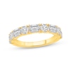 Thumbnail Image 1 of Lab-Grown Diamonds Round & Emerald-Cut Anniversary Ring 2 ct tw 14K Yellow Gold