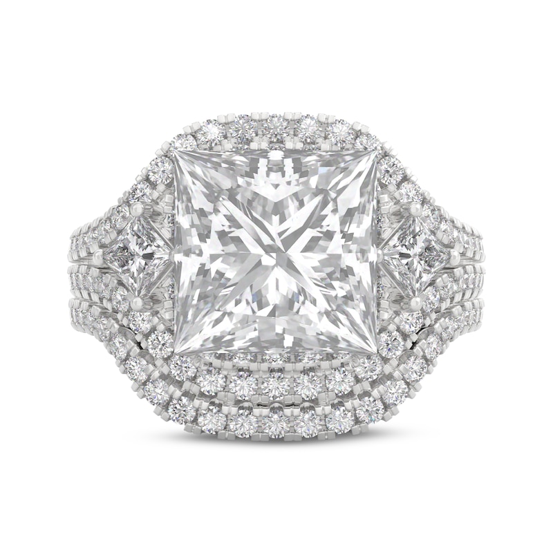 Main Image 3 of THE LEO Legacy Lab-Grown Diamond Princess-Cut Bridal Set 4-1/5 ct tw 14K White Gold