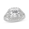Thumbnail Image 1 of THE LEO Legacy Lab-Grown Diamond Princess-Cut Halo Engagement Ring 4 ct tw 14K White Gold