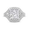 Thumbnail Image 3 of THE LEO Legacy Lab-Grown Diamond Princess-Cut Halo Engagement Ring 4 ct tw 14K White Gold