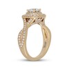 Thumbnail Image 2 of Neil Lane Artistry Round-Cut Lab-Grown Diamond Double Halo Engagement Ring 1-3/8 ct tw 14K Yellow Gold