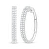 Thumbnail Image 1 of Diamond Two-Row Hoop Earrings 2 ct tw 10K White Gold