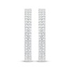 Thumbnail Image 2 of Diamond Two-Row Hoop Earrings 2 ct tw 10K White Gold