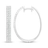 Thumbnail Image 3 of Diamond Two-Row Hoop Earrings 2 ct tw 10K White Gold
