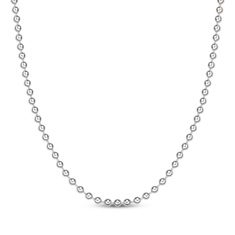 Main Image 1 of Bead Chain Necklace 4mm Solid Stainless Steel 20"