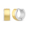 Thumbnail Image 1 of Men's Huggie Hoop Earrings Stainless Steel & Yellow Ion Plating