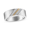 Thumbnail Image 1 of Men's Diamond Wedding Band 1/10 ct tw 10K Two-Tone Gold