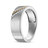 Thumbnail Image 2 of Men's Diamond Wedding Band 1/10 ct tw 10K Two-Tone Gold