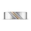Thumbnail Image 3 of Men's Diamond Wedding Band 1/10 ct tw 10K Two-Tone Gold