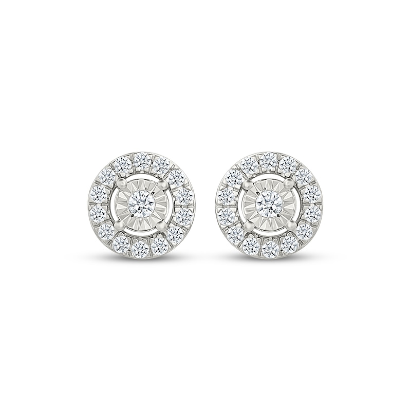 Main Image 2 of KAY Lab-Grown Diamonds Halo Stud Earrings 1/4 ct tw Sterling Silver