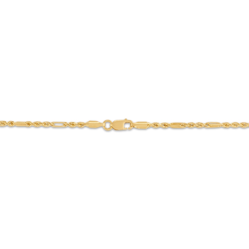 Main Image 5 of Men's 1.85mm Rope Chain Necklace & Bracelet Gift Set Solid 10K Yellow Gold