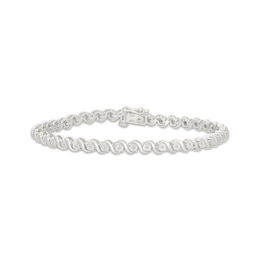 KAY Lab-Grown Diamonds S-Link Bracelet 1/10 ct tw Sterling Silver 7"