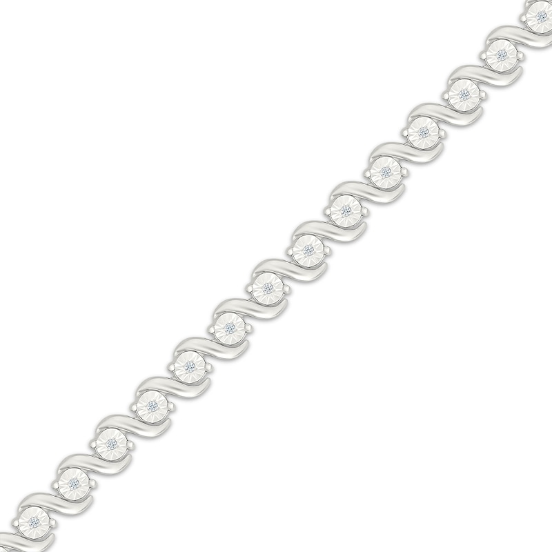 Main Image 2 of KAY Lab-Grown Diamonds S-Link Bracelet 1/10 ct tw Sterling Silver 7"