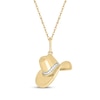 Thumbnail Image 1 of Diamond Accent Cowboy Hat Necklace 10K Yellow Gold 18"