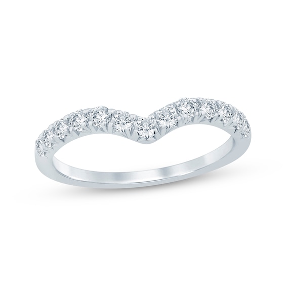 Adore Lab-Grown Diamond Chevron Anniversary Ring 1/2 ct tw 14K White Gold