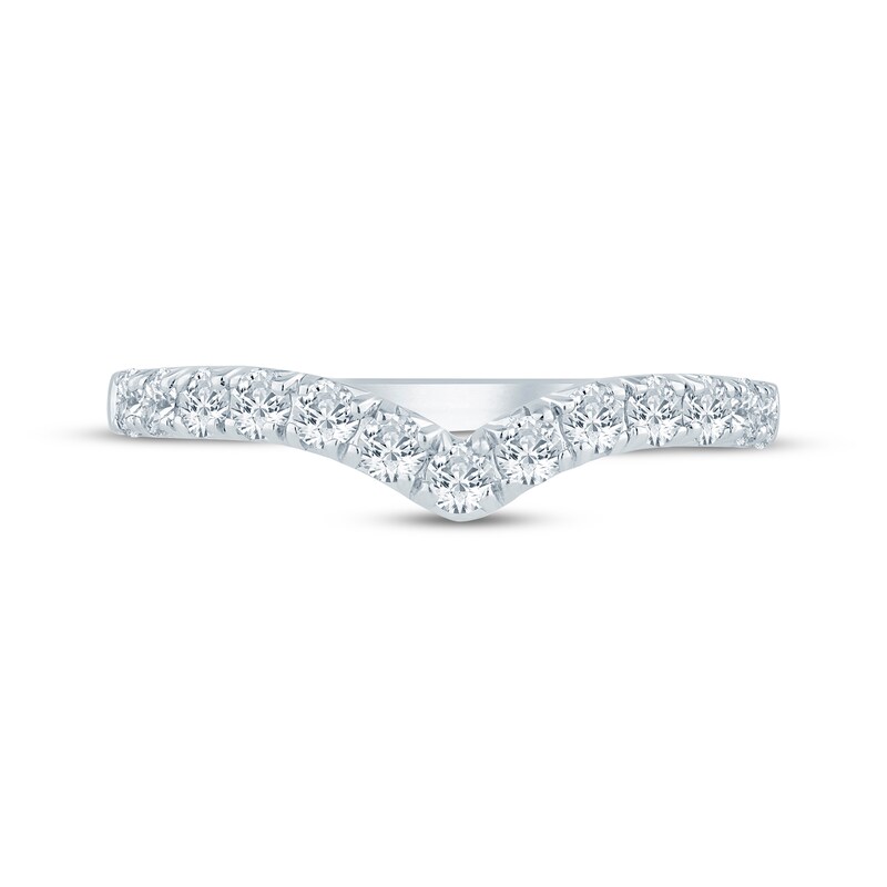 Main Image 4 of Adore Lab-Grown Diamond Chevron Anniversary Ring 1/2 ct tw 14K White Gold