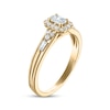 Thumbnail Image 2 of Adore Emerald-Cut Diamond Halo Engagement Ring 1/2 ct tw 14K Yellow Gold