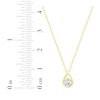 Thumbnail Image 5 of Diamond Solitaire Teardrop Frame Necklace 1/4 ct tw 10K Yellow Gold 18" (I/I2)