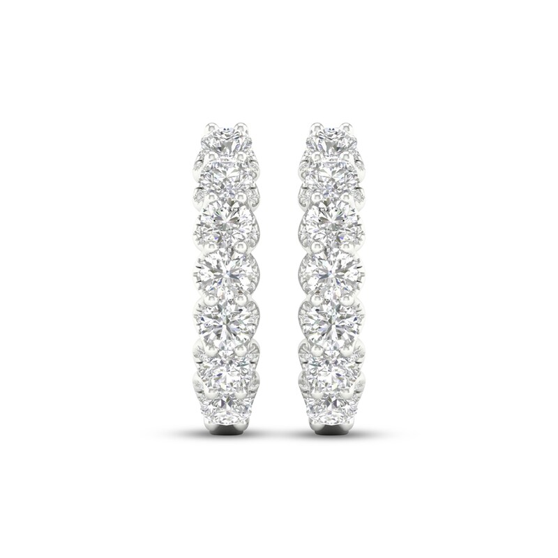 Main Image 2 of Adore Heirloom Certified Diamond Hoop Earrings 1-1/2 ct tw Platinum
