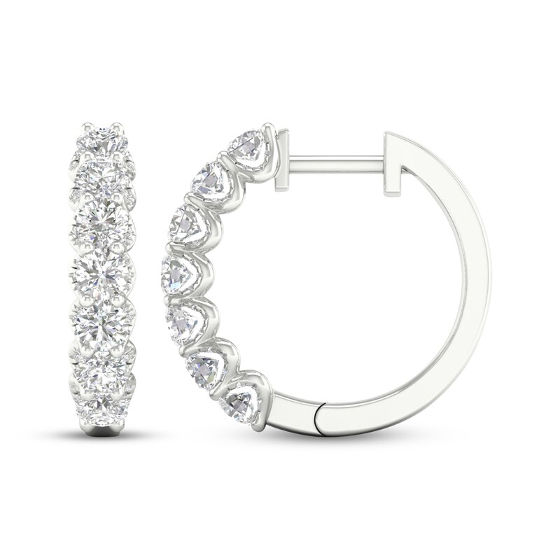 Main Image 3 of Adore Heirloom Certified Diamond Hoop Earrings 1-1/2 ct tw Platinum