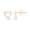 Thumbnail Image 1 of Diamond Heart Outline Earrings 1/20 ct tw 10K Rose Gold