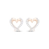 Thumbnail Image 2 of Diamond Heart Outline Earrings 1/20 ct tw 10K Rose Gold