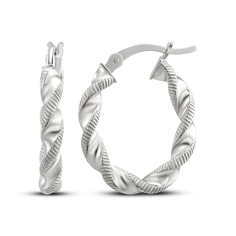 Main Image 2 of Hoop Earrings Gift Set 10K Yellow Gold & Sterling Silver