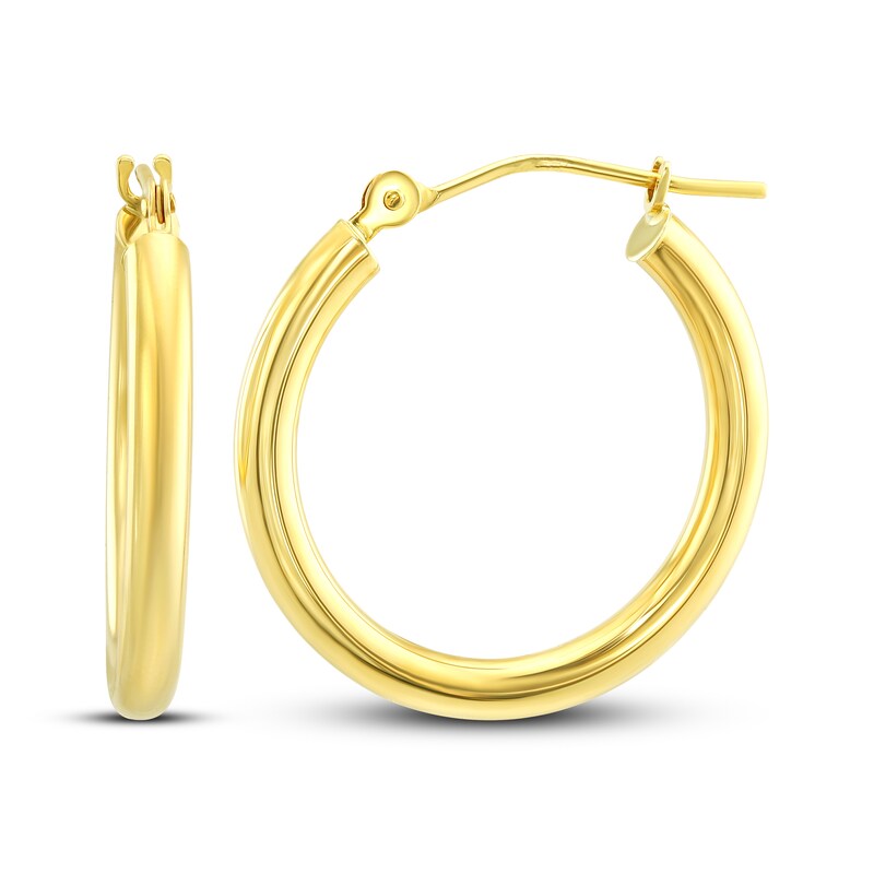 Main Image 3 of Hoop Earrings Gift Set 10K Yellow Gold & Sterling Silver