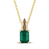 Thumbnail Image 1 of Le Vian Emerald-Cut Emerald Necklace 1/15 ct tw Diamonds 14K Honey Gold 19"